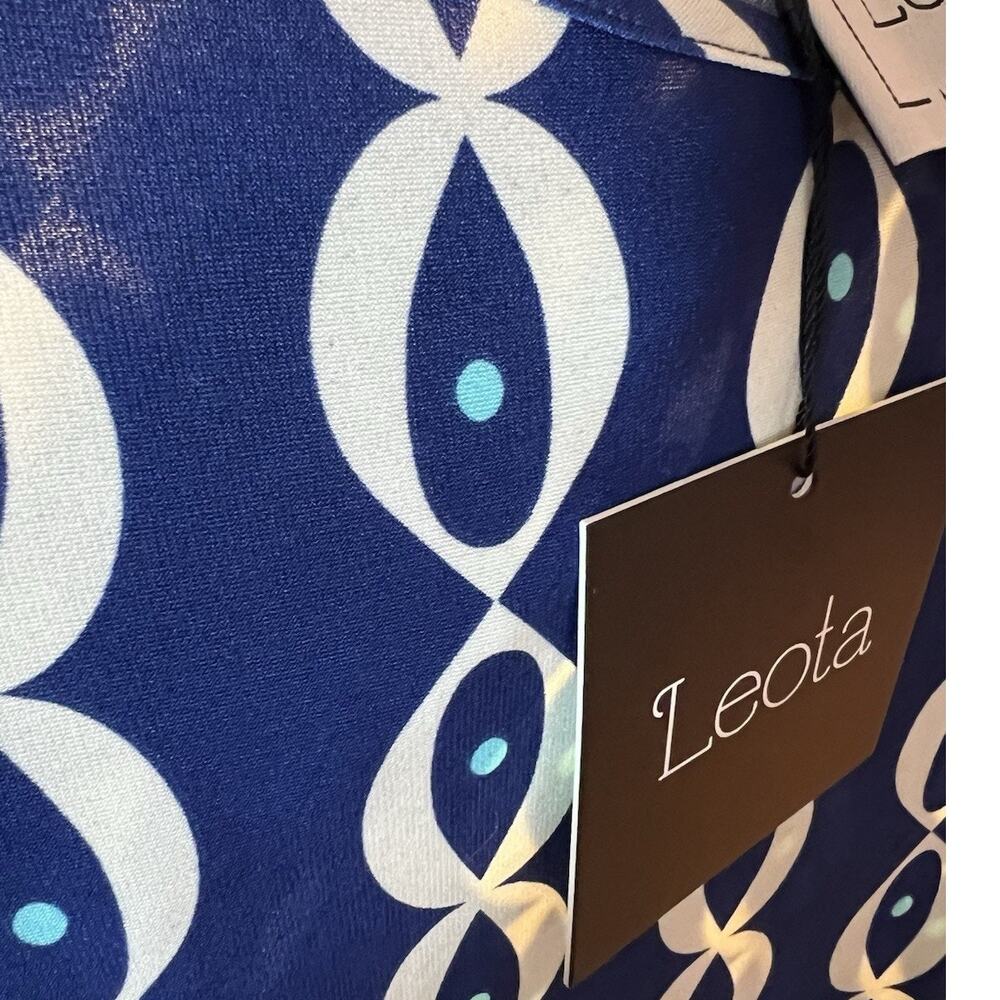 Leota Evil Eye Print Tie Waist Knee Length Dress Handmade NYC NWT Small - Picture 6 of 9